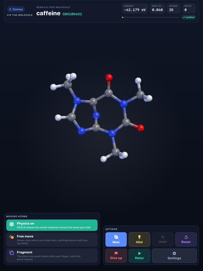 Fix the Molecule: a sabotaged molecule with intruder atoms to pull out
